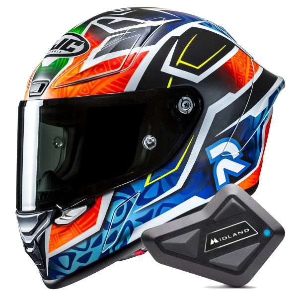 Casque Integral HJC RPHA1 Binder Replica 2024 MC27SF + Kit Bluetooth BT Mini