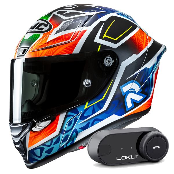 Casque Integral HJC RPHA1 Binder Replica 2024 MC27SF + Kit Bluetooth Lokui K30