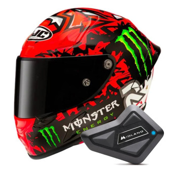 Casque Integral HJC RPHA1 Fabio Quartararo Replica II + Kit Bluetooth BT Mini Casque Integral HJC RPHA1 Fabio Quartararo Replica II + Kit Bluetooth BT Mini