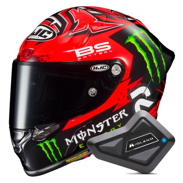 Casque Integral HJC RPHA1 Fabio Quartararo Replica + Kit Bluetooth BT Mini