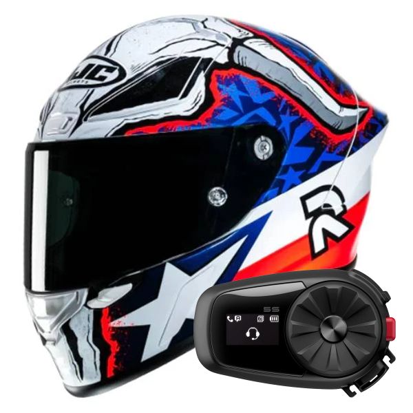Casque Integral HJC RPHA1 Garrett Gerloff Replica + Kit Bluetooth 5S Solo