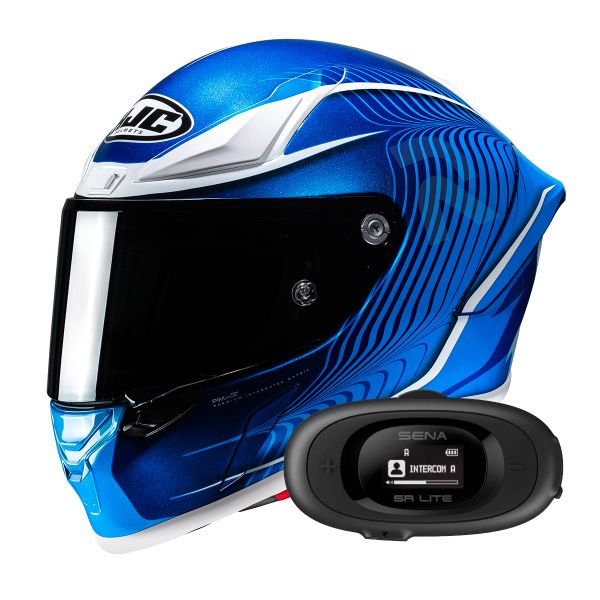 Casque Integral HJC RPHA1 Lovis MC2 + Kit bluetooth 5R Lite Solo
