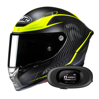Casque Integral HJC RPHA1 Lovis MC3HSF + Kit bluetooth 5R Lite Solo