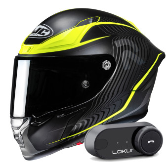 Casque Integral HJC RPHA1 Lovis MC3HSF + Kit Bluetooth Lokui K30