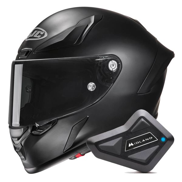 Casque Integral HJC RPHA1 Matte Black + Kit Bluetooth BT Mini
