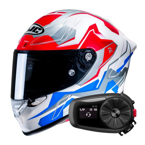 Casque Integral HJC RPHA1 Nomaro MC21 + Kit Bluetooth 5S Solo