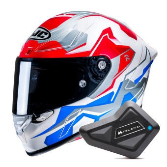 Casque Integral HJC RPHA1 Nomaro MC21 + Kit Bluetooth BT Mini