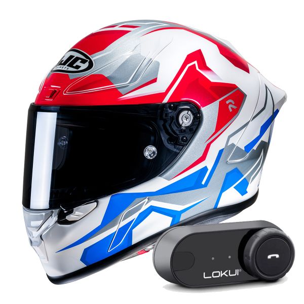 Casque Integral HJC RPHA1 Nomaro MC21 + Kit Bluetooth Lokui K30