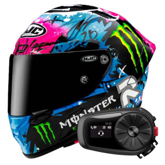Casque Integral HJC RPHA1 Quartararo Le Mans SP 2024 + Kit Bluetooth 5S Solo
