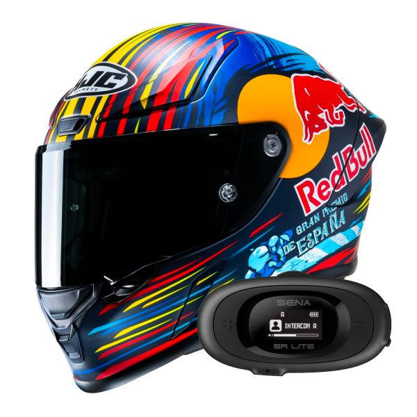 Casque Integral HJC RPHA1 Red Bull Jerez GP + Kit bluetooth 5R Lite Solo