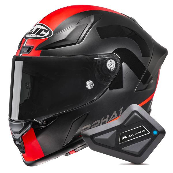 Casque Integral HJC RPHA1 Senin MC1SF + Kit Bluetooth BT Mini