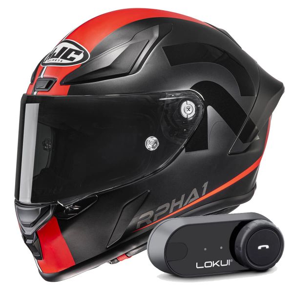 Casque Integral HJC RPHA1 Senin MC1SF + Kit Bluetooth Lokui K30