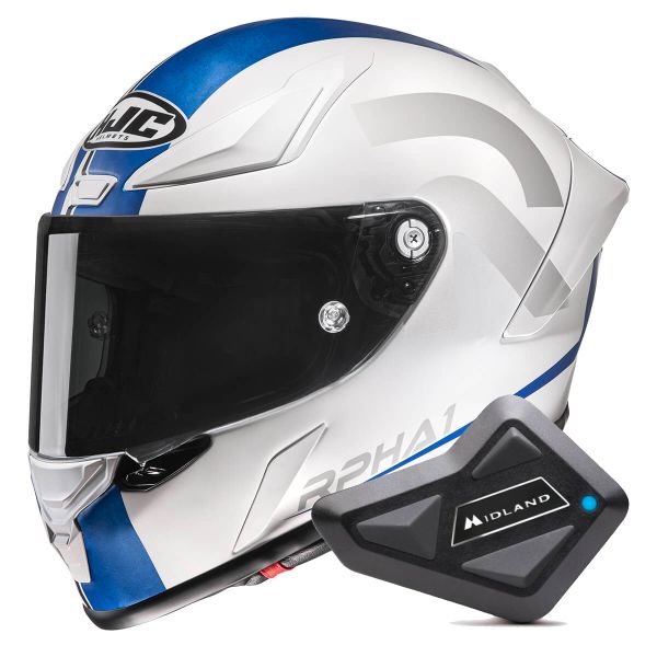 Casque Integral HJC RPHA1 Senin MC2SF + Kit Bluetooth BT Mini