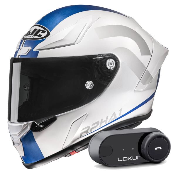 Casque Integral HJC RPHA1 Senin MC2SF + Kit Bluetooth Lokui K30