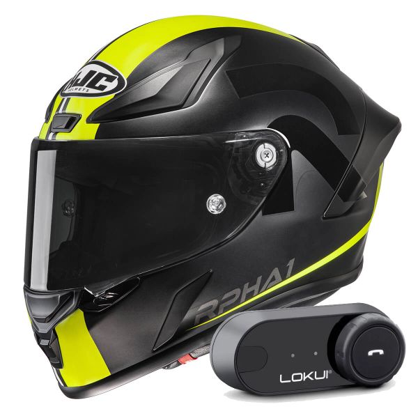 Casque Integral HJC RPHA1 Senin MC3HSF + Kit Bluetooth Lokui K30