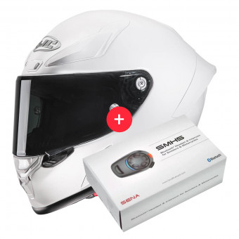 Casque Integral HJC RPHA1 White + Kit Bluetooth SMH5