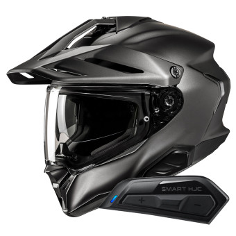 Casque Integral HJC RPHA60 Semi Flat Titanium + Kit Bluetooth Smart 11B