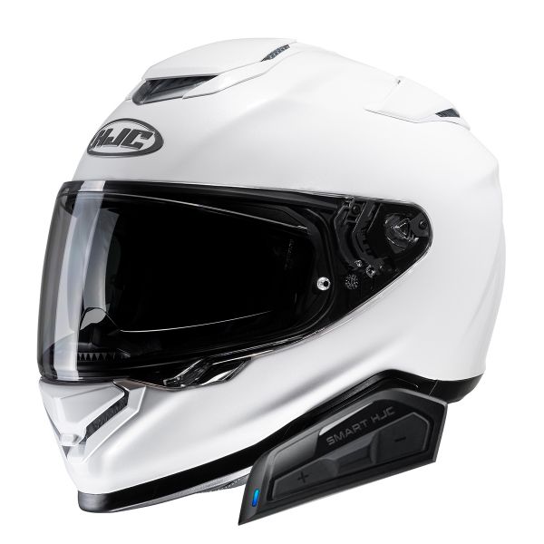 Pack Casque + Kit bluetooth et HJC RPHA71 Pearl White + Kit