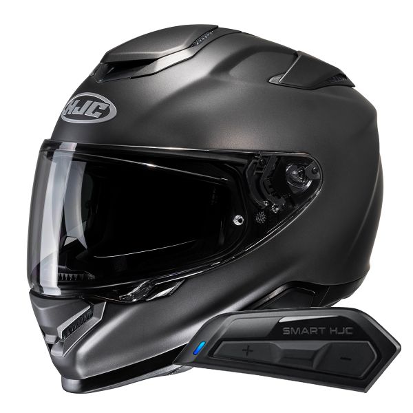 Casque Integral HJC RPHA71 Semi Flat Anthracite + Kit Bluetooth Smart 11B