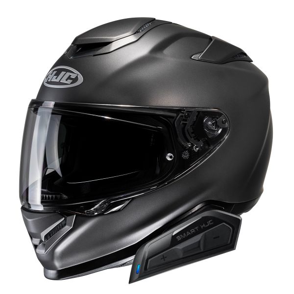 Casque Integral HJC RPHA71 Semi Flat Anthracite + Kit Bluetooth Smart 21B