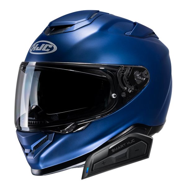 Casque Integral HJC RPHA71 Semi Flat Metallic Blue + Kit Bluetooth Smart 21B