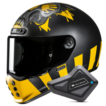 Casque Integral HJC V10 Crania MC3SF + Kit Bluetooth BT Mini