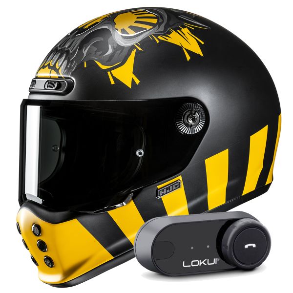 Casque Integral HJC V10 Crania MC3SF + Kit Bluetooth Lokui K30