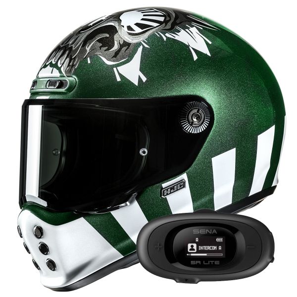 Casque Integral HJC V10 Crania MC4 + Kit bluetooth 5R Lite