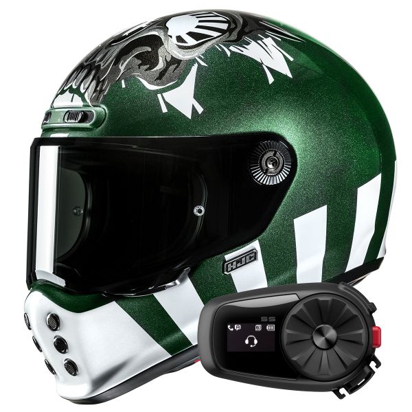 Casque Integral HJC V10 Crania MC4 + Kit Bluetooth 5S Solo