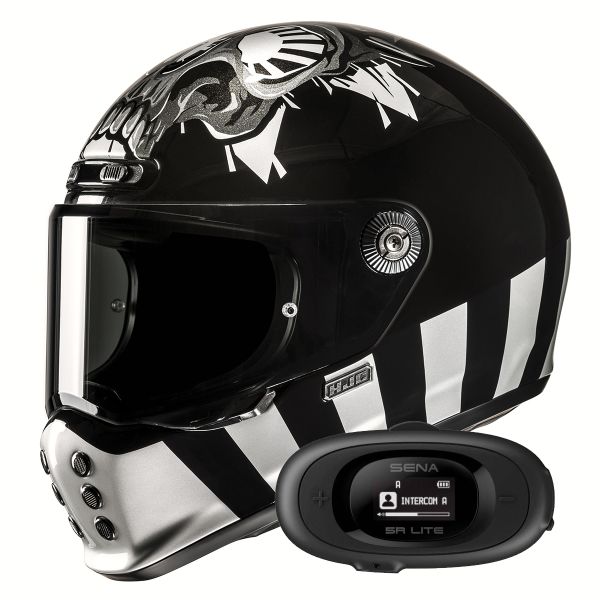 Casque Integral HJC V10 Crania MC5 + Kit bluetooth 5R Lite