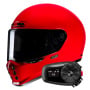 Casque Integral HJC V10 Deep Red + Kit Bluetooth 5S Solo
