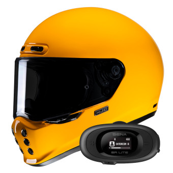 Casque Integral HJC V10 Deep Yellow+ Kit bluetooth 5R Lite Solo