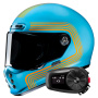 Casque Integral HJC V10 Foni MC27 + Kit Bluetooth 5S Solo