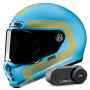 Casque Integral HJC V10 Foni MC27 + Kit Bluetooth Lokui K30