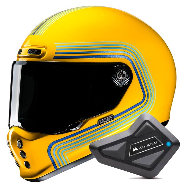 Casque Integral HJC V10 Foni MC3 + Kit Bluetooth BT Mini Casque Integral HJC V10 Foni MC3 + Kit Bluetooth BT Mini