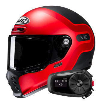 Casque Integral HJC V10 Grape MC1SF + Kit Bluetooth 5S Solo