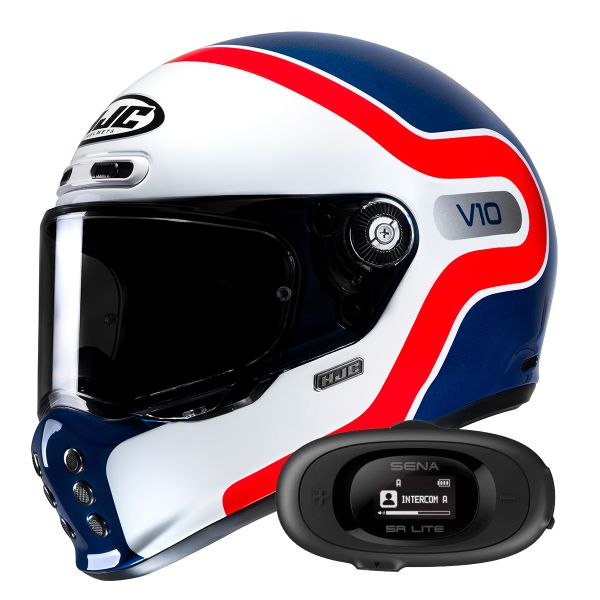 Casque Integral HJC V10 Grape MC21+ Kit bluetooth 5R Lite Solo