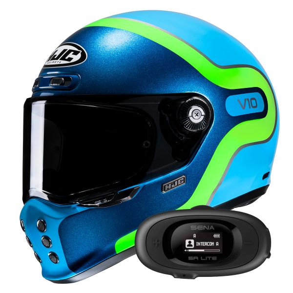 Casque Integral HJC V10 Grape MC24+ Kit bluetooth 5R Lite Solo