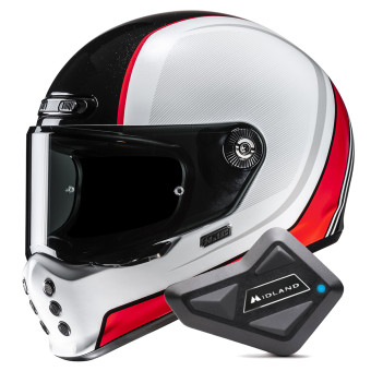 Casque Integral HJC V10 Hodu MC1 + Kit Bluetooth BT Mini