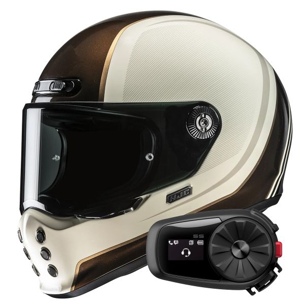 Casque Integral HJC V10 Hodu MC9 + Kit Bluetooth 5S Solo
