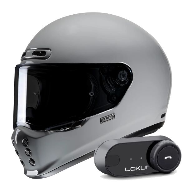 Casque Integral HJC V10 N. Grey + Kit Bluetooth Lokui K30 Casque Integral HJC V10 N. Grey + Kit Bluetooth Lokui K30