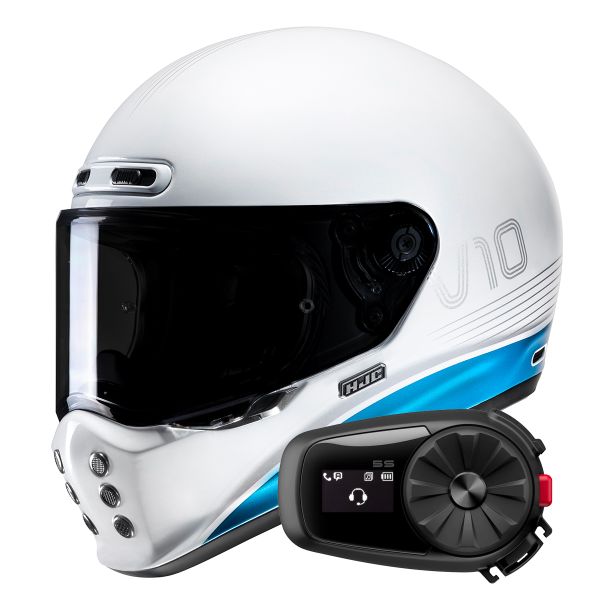 Casque Integral HJC V10 Tami MC2 + Kit Bluetooth 5S Solo