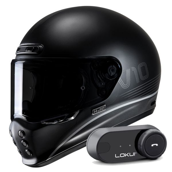 Casque Integral HJC V10 Tami MC5SF + Kit Bluetooth Lokui K30