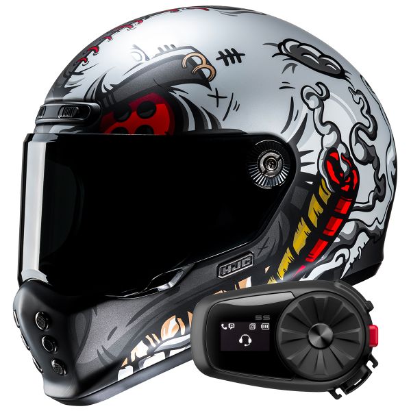 Casque Integral HJC V10 Vatt MC1SF + Kit Bluetooth 5S Solo