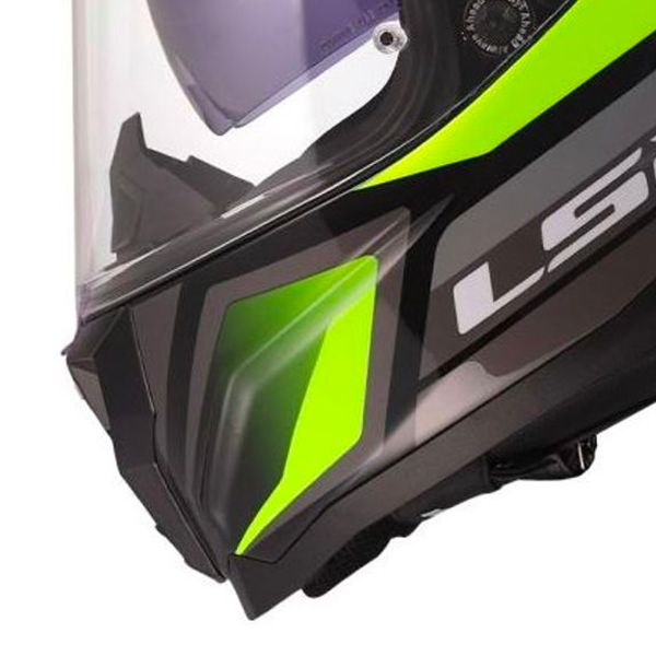 LS2 Challenger II Viper Grey H-V Yellow FF817