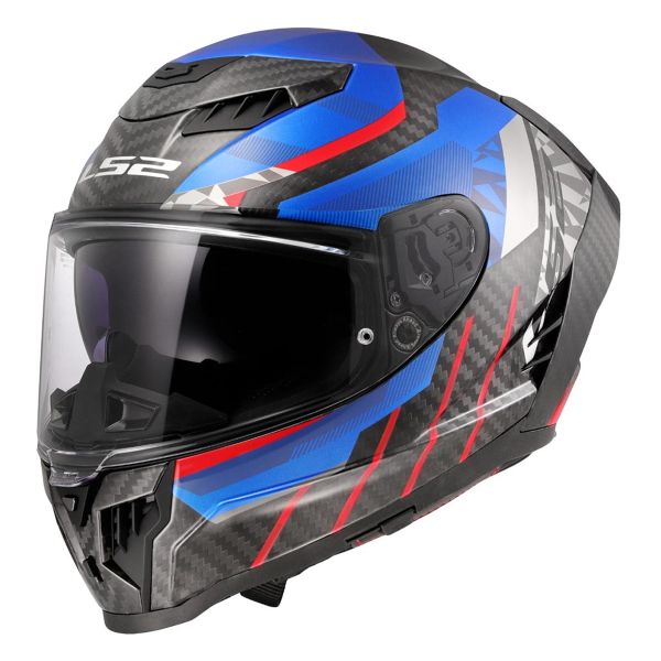Casque Integral LS2 Dragon Trax Blue Red FF807 Casque Integral LS2 Dragon Trax Blue Red FF807