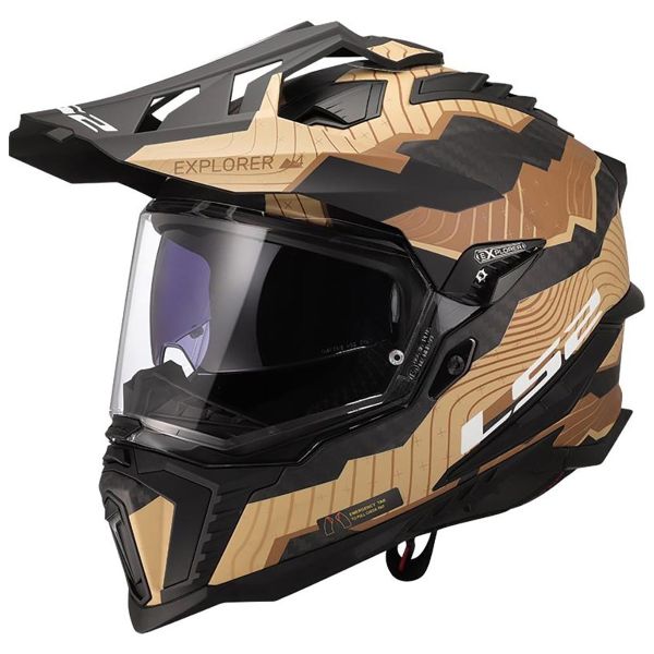 Casque Integral LS2 Explorer C Trick Brown Sand MX701