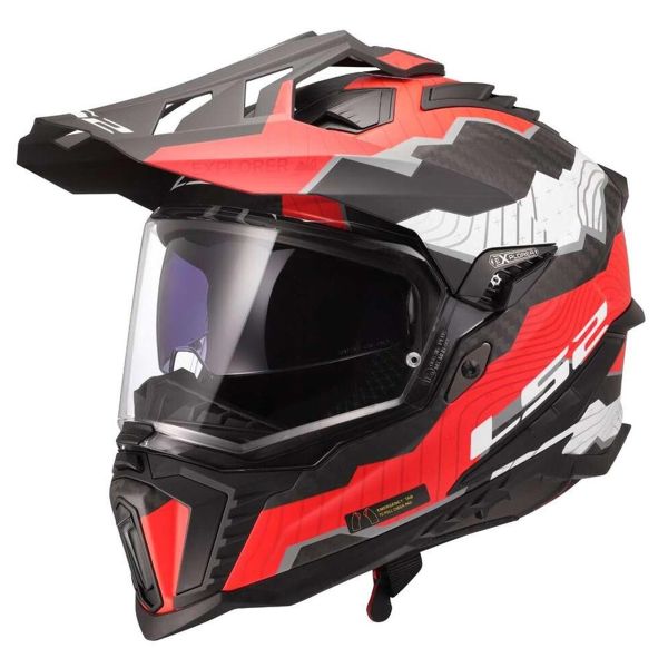 Casque Integral LS2 Explorer C Trick White Red MX701 Casque Integral LS2 Explorer C Trick White Red MX701