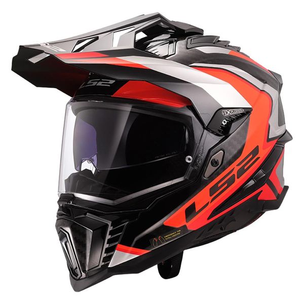 Casque Integral LS2 Explorer Carbon Frontier II Orange MX701 Casque Integral LS2 Explorer Carbon Frontier II Orange MX701