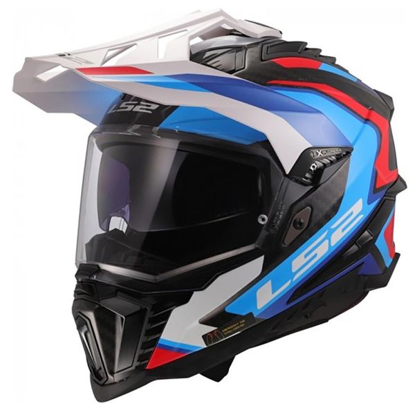 Casque Integral LS2 Explorer Carbon Frontier II White Blue MX701 Casque Integral LS2 Explorer Carbon Frontier II White Blue MX701